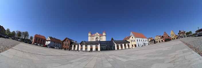 A small town in the middle of Lithuania with a wonderful old town, central squares with a panoramic photo in Kėdainiai