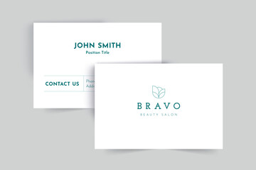 Beauty Salon business card template. A clean, modern, and high-quality design business card vector design. Editable and customize template business card