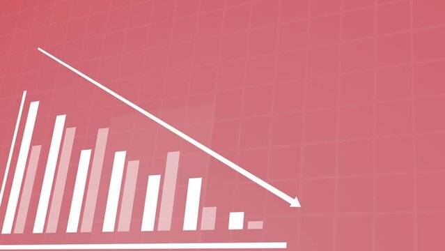 Business decline graph. Presentation at the conference.