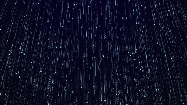 Blue Particle Rain Background