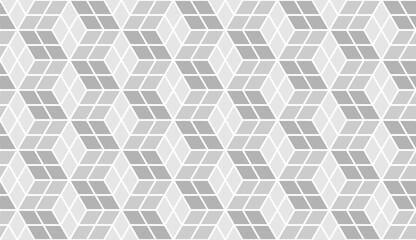 Seamless pattern of lines forming a cube. Vector illustration for textiles, textures, creative design and simple backgrounds