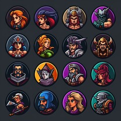 Fototapeta premium frame fantasy character avatar ai generated