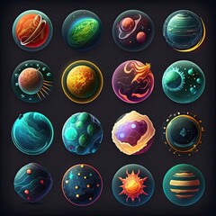 moon planet space galaxy ai generated