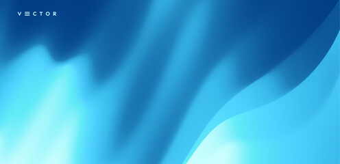 Blue abstract background from curved lines. Concept of cover with dynamic effect. Modern screen. Vector illustration for brochure, poster, presentation, flyer or banner.