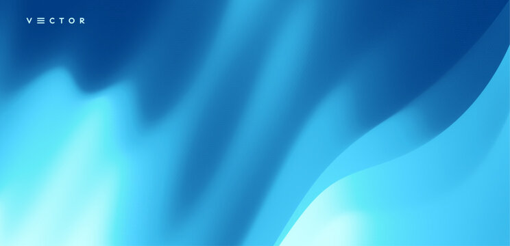 Blue abstract background from curved lines. Concept of cover with dynamic effect. Modern screen. Vector illustration for brochure, poster, presentation, flyer or banner.