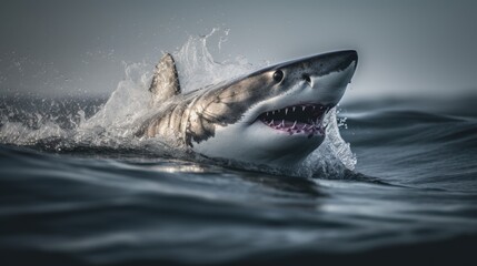 Stunning Gray Shark Encounter, AI Generated