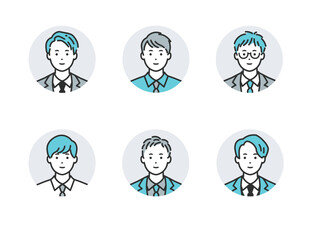 スーツ姿の男性 - ビジネスシーン向けベクターイラスト素材