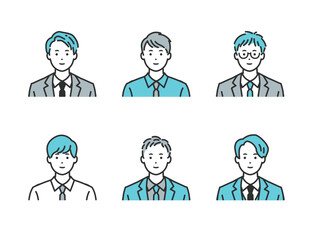 スーツ姿の男性 - ビジネスシーン向けベクターイラスト素材