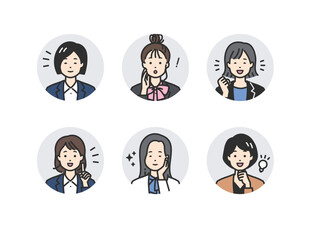 ポジティブな表情のスーツ姿の女性 - ビジネスシーン向けベクターイラスト素材