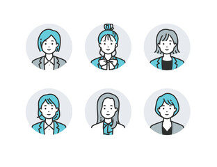 スーツの女性 - プロフェッショナルなビジネスウーマン向けベクターイラスト素材