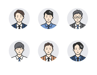 スーツ姿の男性 - ビジネスシーン向けベクターイラスト素材