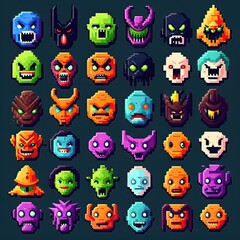 Naklejka premium face monster character avatar ai generated