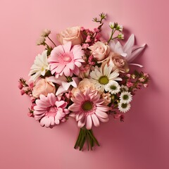 Bouquet of Pink Flower, Image Ai Generated