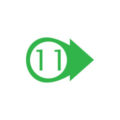 Number Bullet Point Colorful Markers 1 to 12 Vector illustration