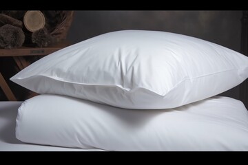 pillows on a bed, ai generative