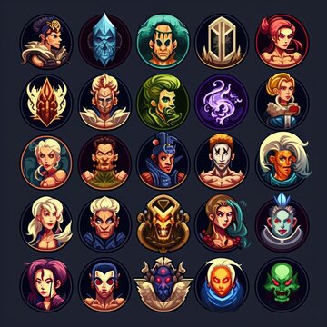 icon fantasy character avatar ai generated