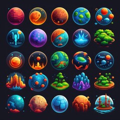background planet space galaxy ai generated