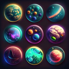 satellite planet space galaxy ai generated