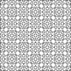 Fototapeta na wymiar Seamless repeating pattern. Black and white pattern for web page, textures, card, poster, fabric, textile.