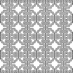 
Repeating patterns of lines.  Black and white pattern for web page, textures, card, poster, fabric, textile.