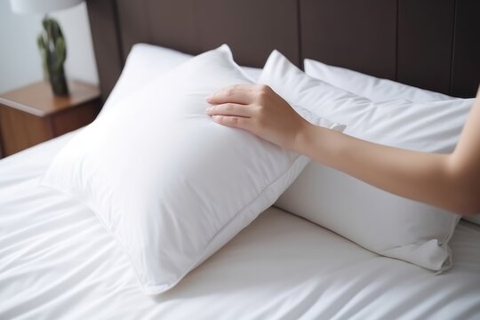 hand holding a pillow
