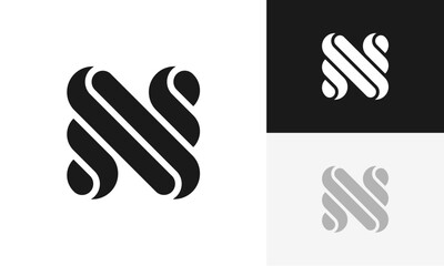 Fototapeta na wymiar Initials N logo design. Initial letter logo design vector