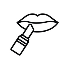 lipstick icon vector design template in white background
