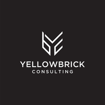 YBC logo. YBC letter. YBC letter logo design. Initials YBC logo linked with circle and uppercase monogram logo