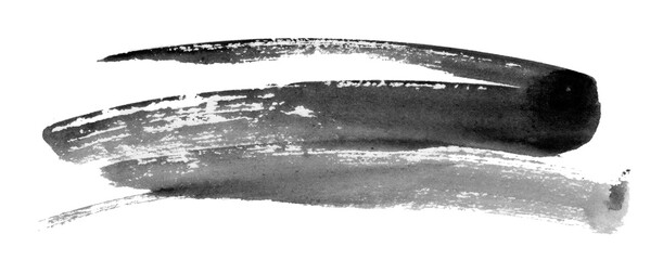 Abstract ink background. Marble style. Black paint stroke texture on white paper. Wallpaper for web and game design. Grunge mud art. Macro image of pen juice. Dark Smear.