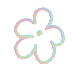 pastel oil paint cutie element big flower