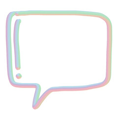 Fototapeta premium pastel oil paint cutie element conversation talk ballon