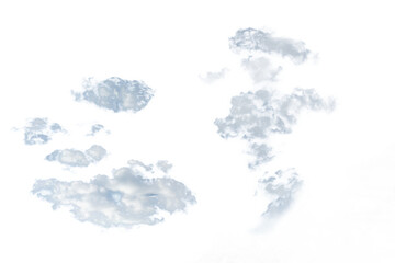 Fototapeta na wymiar white fluffy clouds isolated on a black background, clipart