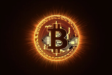 A bitcoin tec sign AI generative