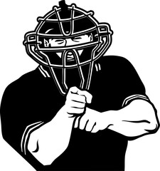 baseball umpire calling strike © StudioWorks