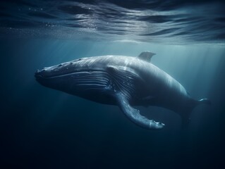 Whale Wonder: Stunning Ocean Giant - AI Generated