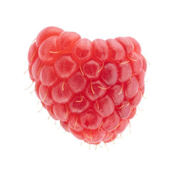 isolated close-up photo of raspberry