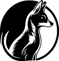 black and white animal icon
