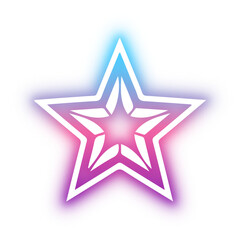 Obraz premium Set of Star neon