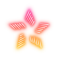 Fototapeta premium Set of Star neon