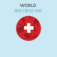 Obraz premium World red cross day concept vector illustration, 8th may red cross health concept with vector