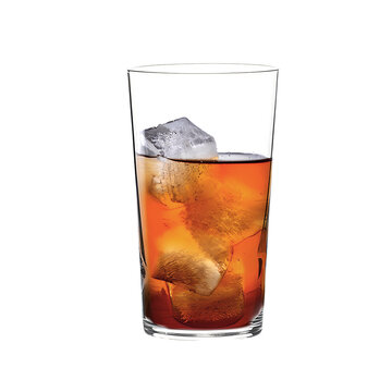 alcoholic beverage elements Scotch whiskey and ice glass on transparent background easy to use PNG format