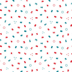 Business seamless vector pattern. Background with thin line icons for presentation backdrop.