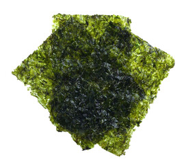 Sheet of dried seaweed or Dry japanese organic seaweed isolated. Png transparency © POSMGUYS