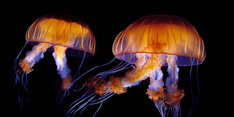 jelly fish in the dark