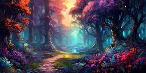 Obraz na płótnie Canvas abstract background forest wallpaper