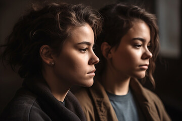 LGBT couple, generative ai.