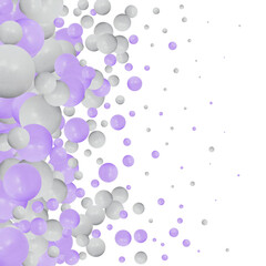 3d render, pastel candy balls, abstract background, pearls, beads assortment. eps 10