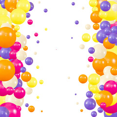 Colorful abstract background. Photo frame made of colorful balloons. Design element. eps 10