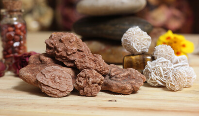 Desert Rose Rocks From Oklahoma on Meditation Table