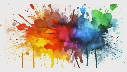 Abstract Pride Flag Colors in paint splatter style